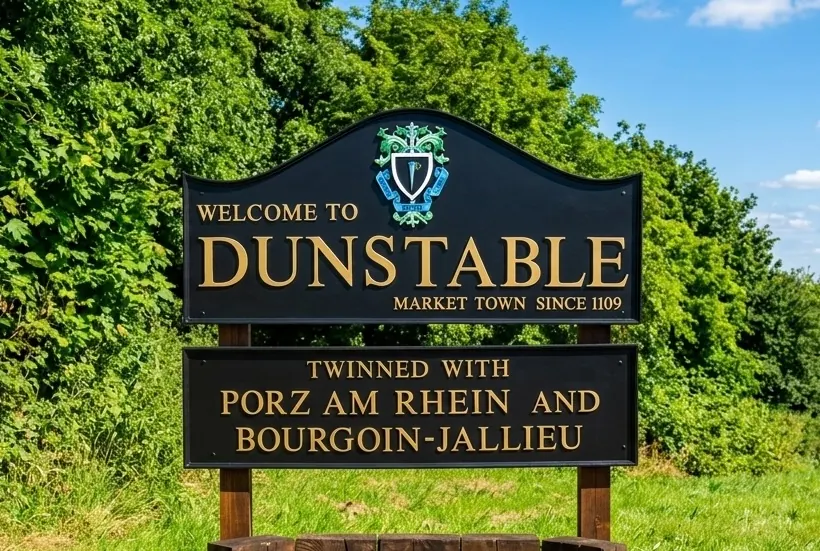 Dunstable town centre in Bedfordshire