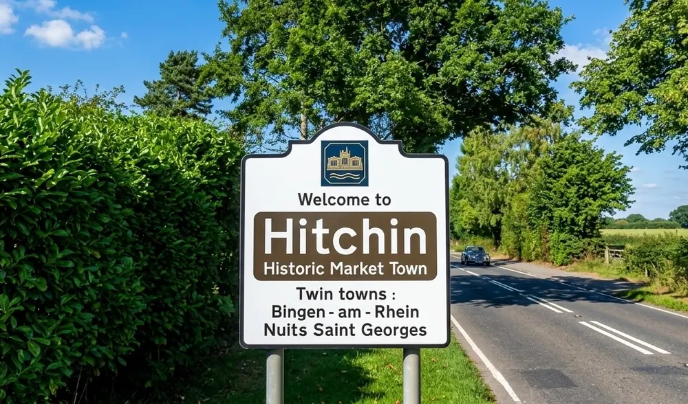 Hitchin market town in Hertfordshire