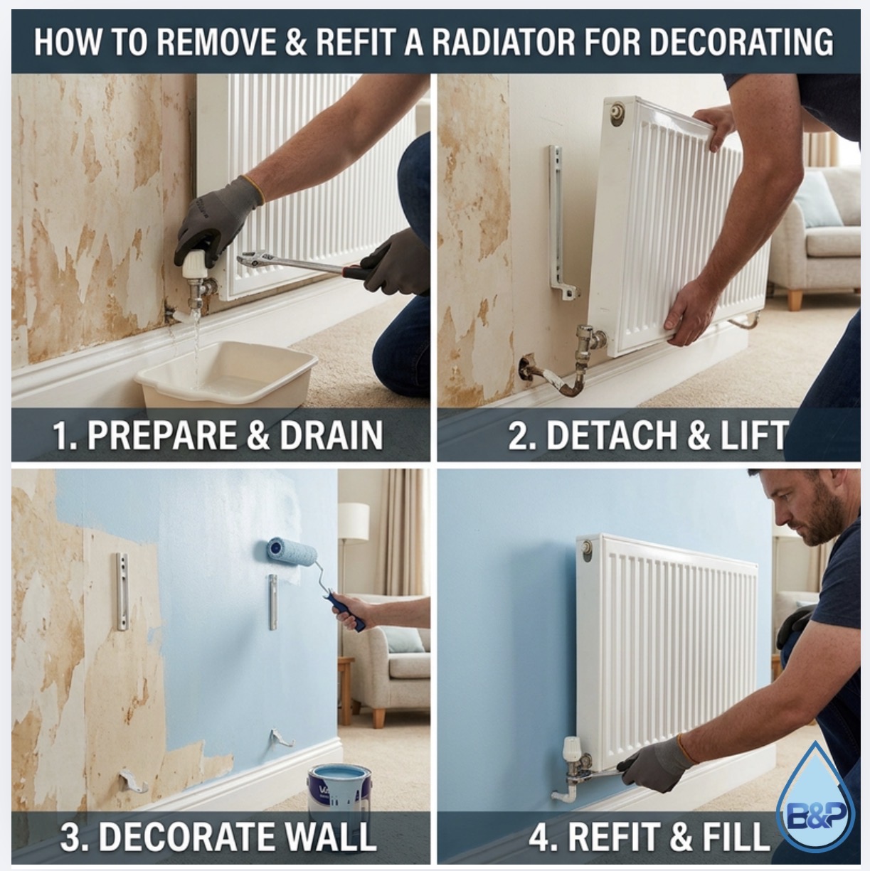 How to Remove and Refit a Radiator for Decorating | Bathrooms & Plumbing
