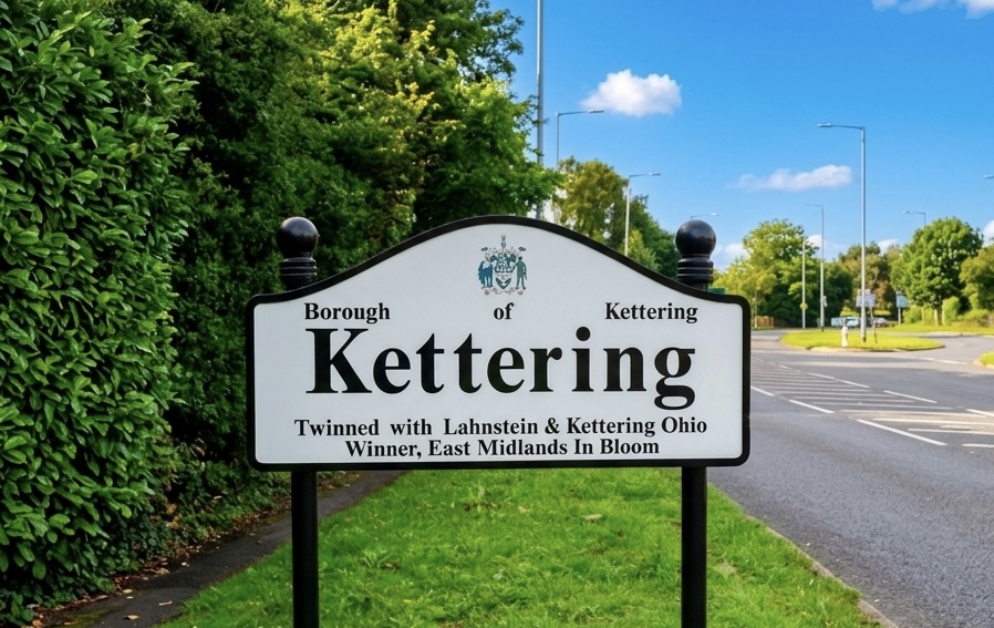 Historic Kettering market town in Northamptonshire