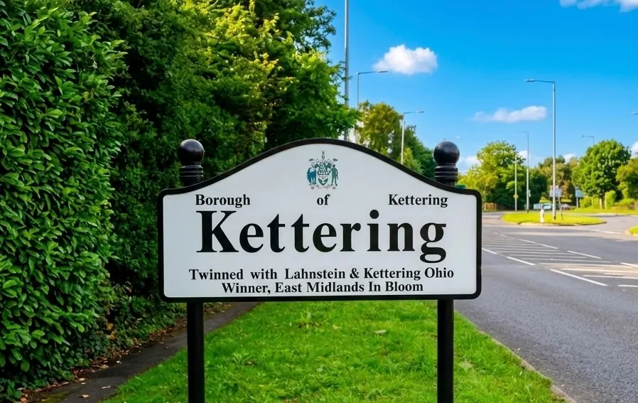 Historic Kettering market town in Northamptonshire