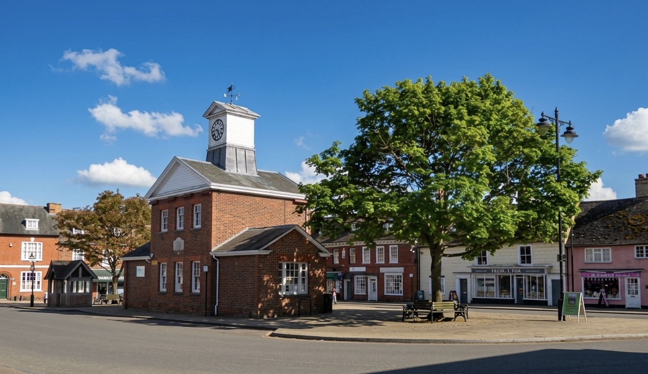 Potton market town in Central Bedfordshire