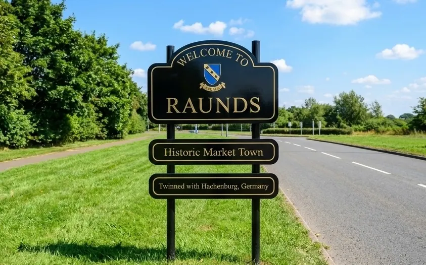 The market town of Raunds in the Nene Valley, Northamptonshire