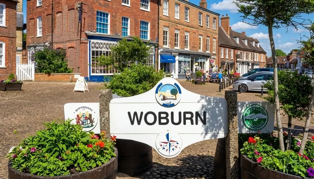 Woburn village in Bedfordshire